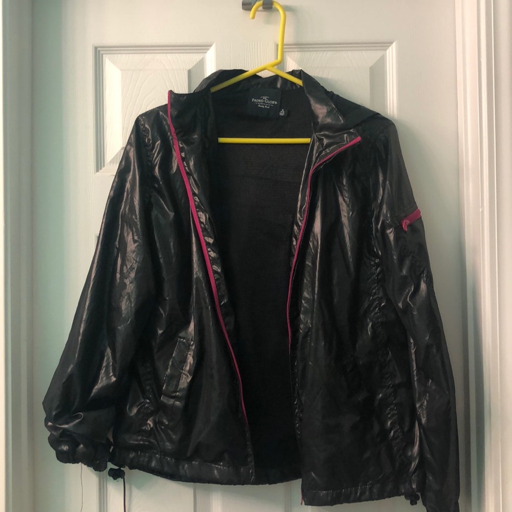 Black size small raincoat